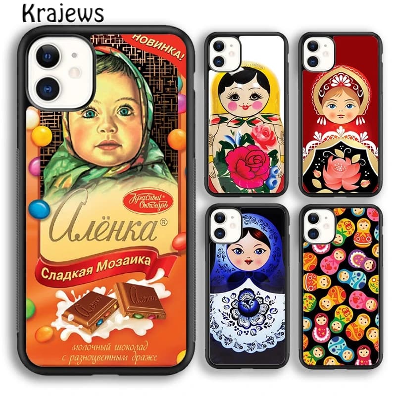 Simpatiche bambole russe Matriochka Cover per telefono per iPhone 16 15 14 plus XS XR 11 12 mini 13 pro max coque Fundas