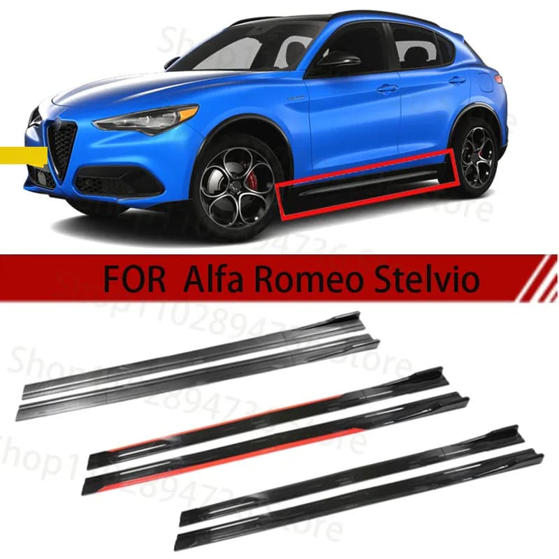 PER Alfa Romeo Stelvio 2M Auto Gonna Laterale Piastra di Estensione Lip Separatore Paraurti 2.18M Racing Spoiler Laterale