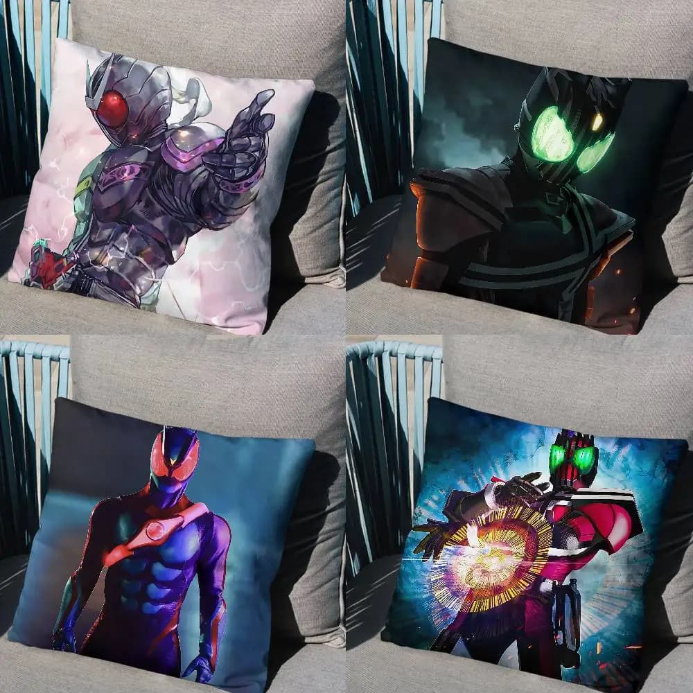 Fodera per cuscino Classic Masked Kamen Rider ZZZ, antipolvere, con cerniera invisibile, in morbido peluche, per divano.
