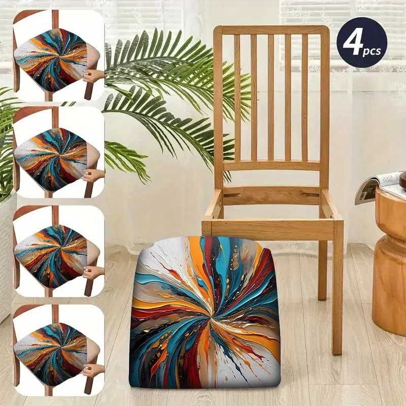 2/4/6 pezzi di copricuscini artistici contemporanei, protezioni decorative per sedie domestiche