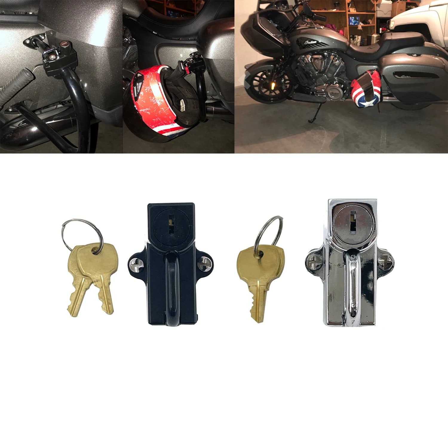 Lucchetto per casco di sicurezza antifurto universale per moto da 7/8 "a 1" 22-25MM con due chiavi Lucchetto per casco per motociclisti