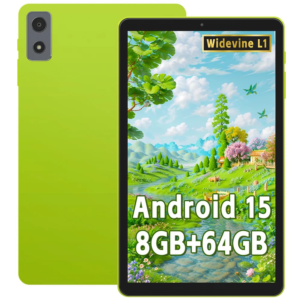 Tablet, ultimo tablet Android 15 2025 da 8,68 pollici, 4 core, 8 GB+64 GB+1 TB TF, doppia fotocamera, batteria da 5000 mAh, WiFi 6, 1340*800 Incell