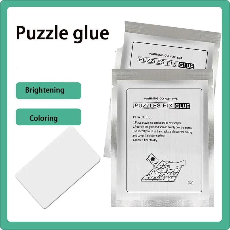 25ML/60ML Puzzle Colla Con Raschietto di Sicurezza Trasparente Insapore Diamante Disegno FAI DA TE Artigianato Puzzle Fix Illumina Colla Speciale