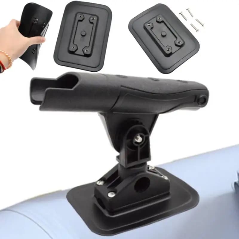 1 Set Inflatable Boat Fishing Rod Holder Fixed Base PVC Glue-On Pad Rubber Boat Fishing kayak Accessory Fish Finder Mount Fix