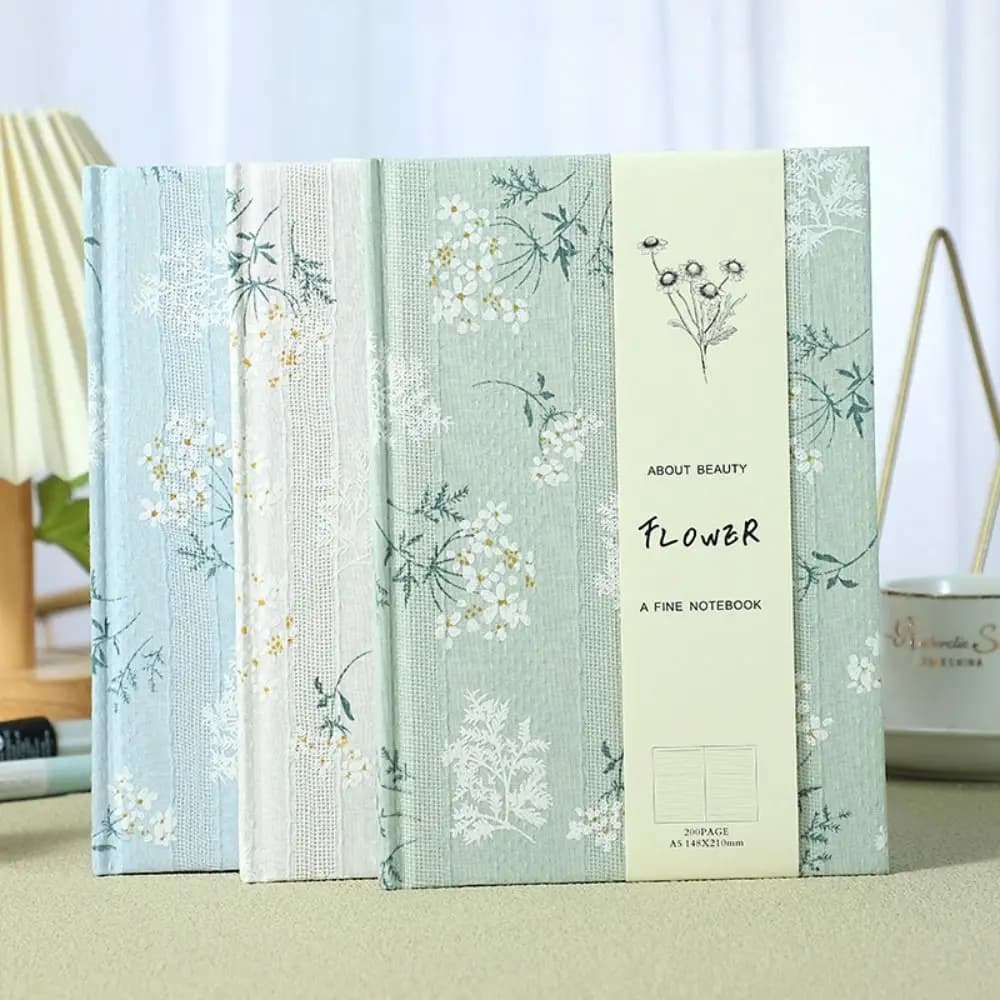 Notebook A5 Libro spesso ricamato Blocco note Diario dello studente Diario con copertina rigida Scrapbook Planner Agenda Cancelleria