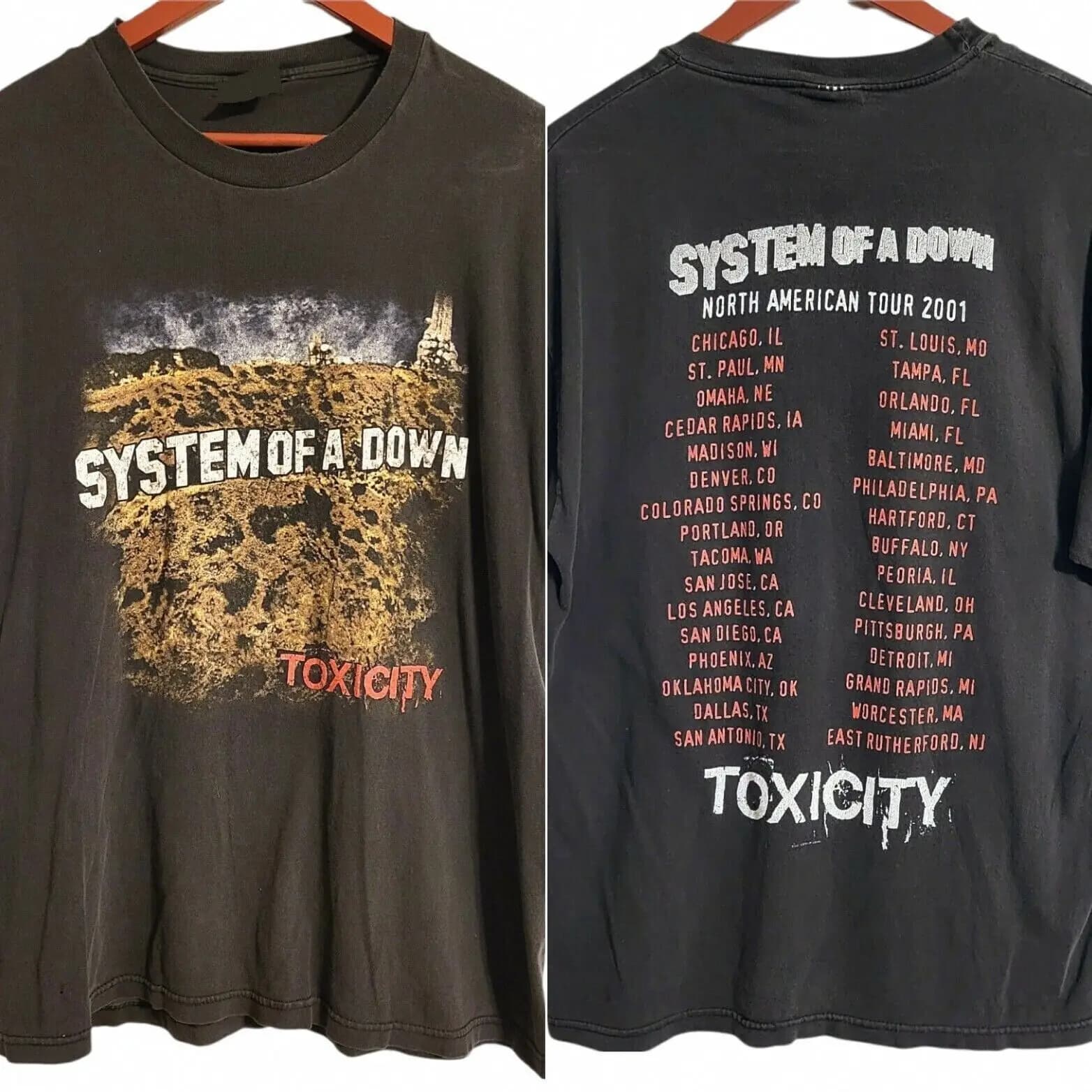 T-shirt Vtg System Of A Down Toxicity Tour unisex S-3XL Vm4569