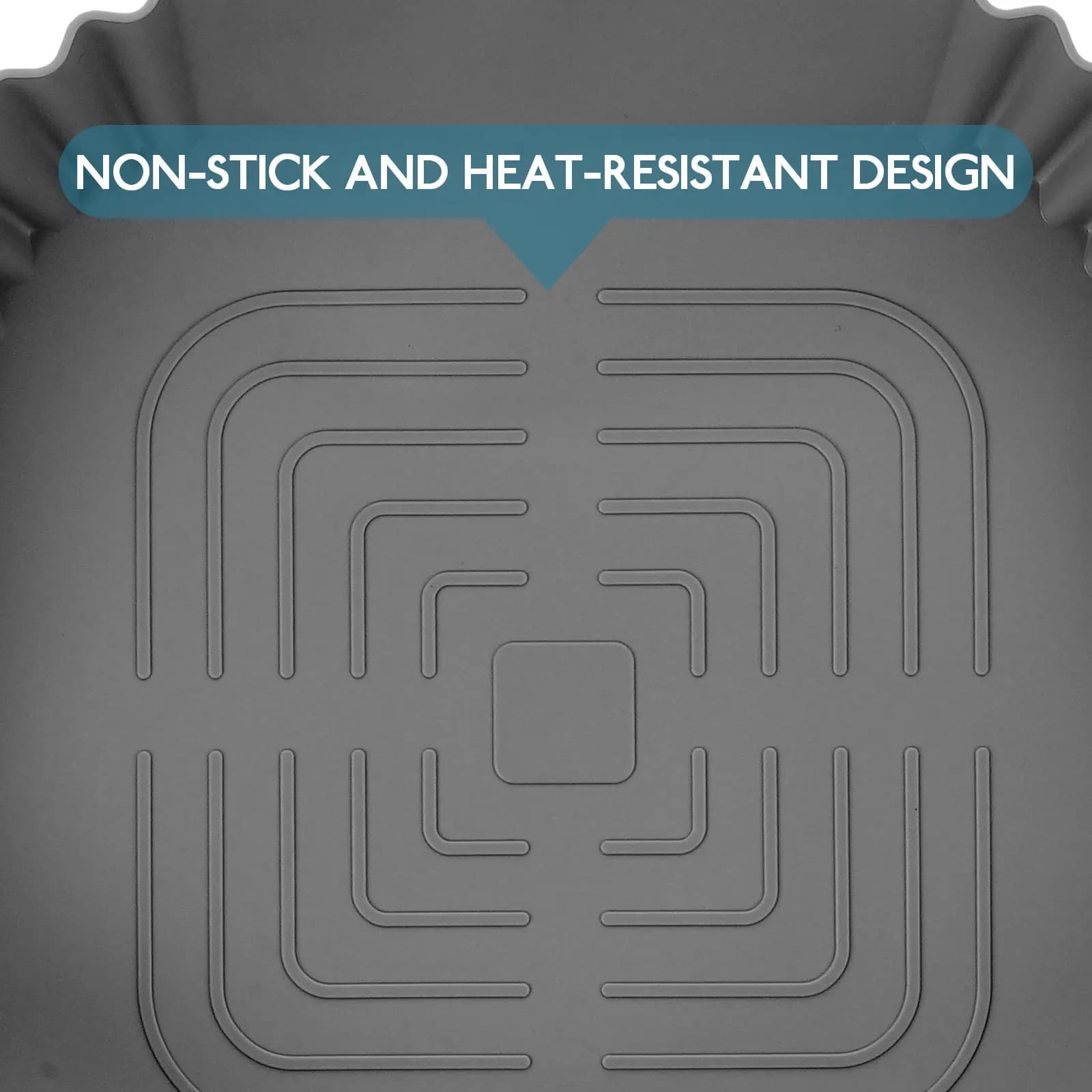 Tappetino in Silicone per Friggitrice ad Aria, Riutilizzabile, Resistente al Calore, Antiaderente, per Cucina e Cottura