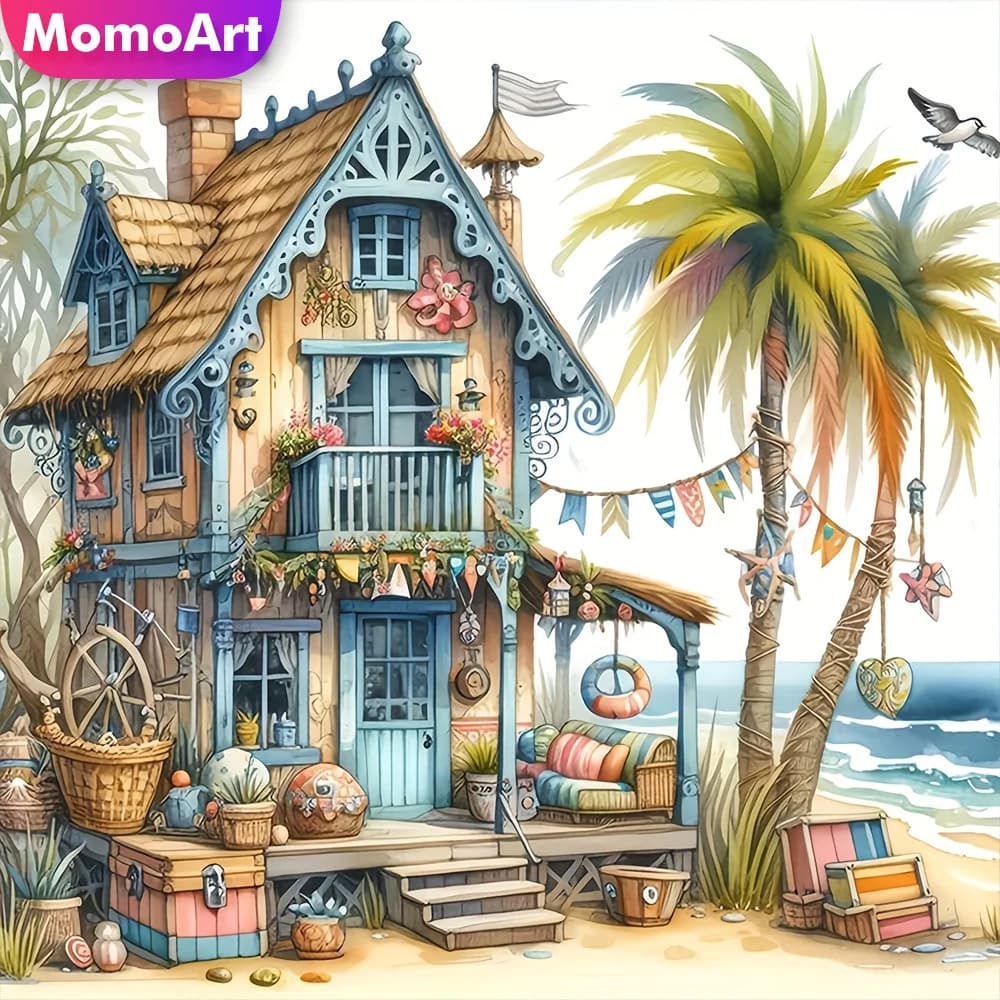 Kit Mosaico Diamante Fai-da-Te Momoart, Paesaggio Domestico, Nuovi Arrivi, Decorazione per la Casa