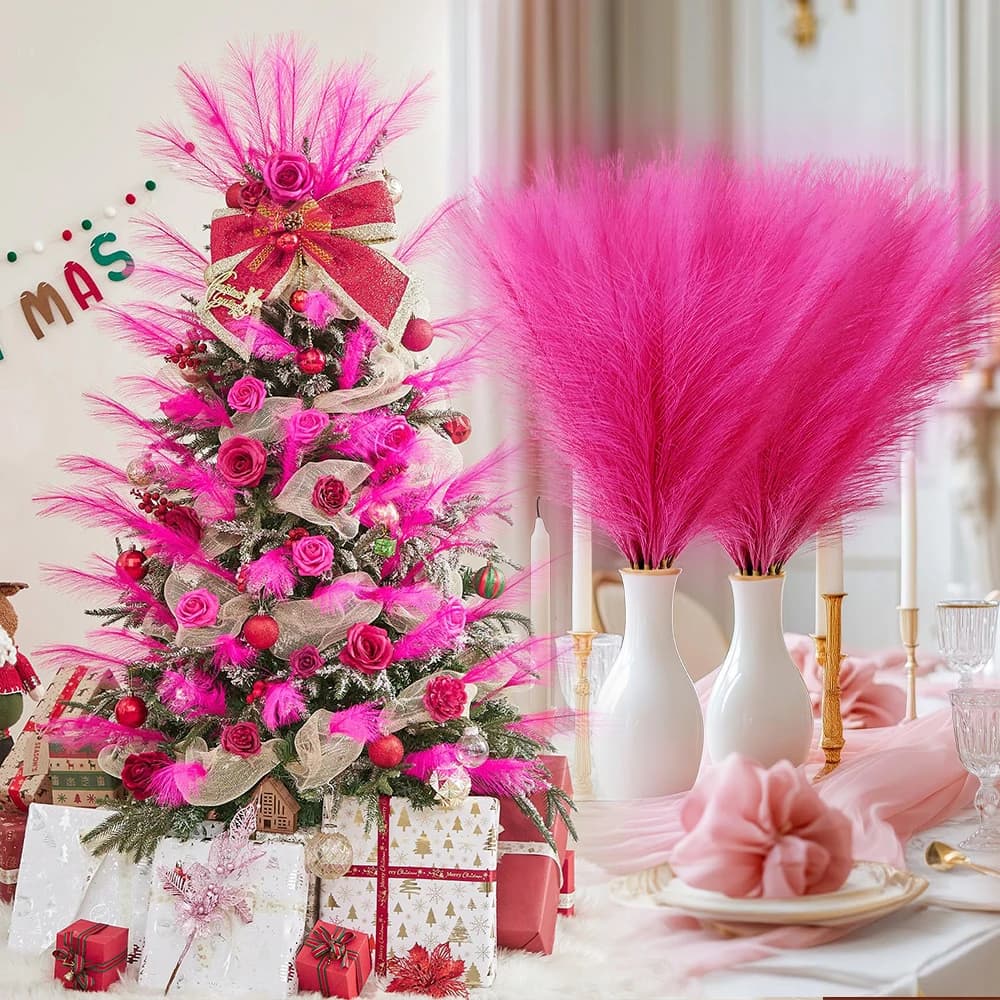 Artificial pamph grass 55 cm 20 pieces Christmas decoration Halloween festival decoration Boho Flowers fake Reed for home Floral wedding