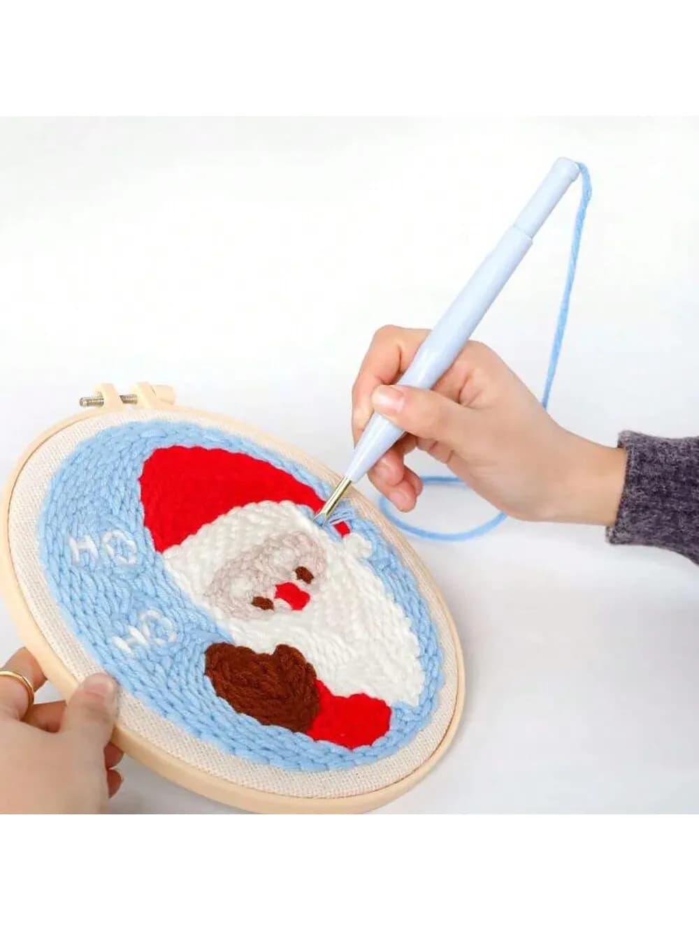 1Pcs Embroidery Kit Punch Needle Stitching Tool Magic Embroidery Needle Pen Weaving Tool Knitting Sewing Tools for DIY Carpet Ho
