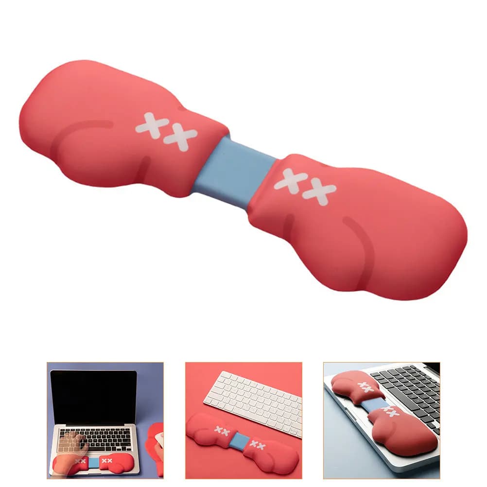 Supporto ergonomico per il polso con design rialzato e imbottito per una digitazione e un gioco confortevoli, riduce l'affaticamento a casa e in ufficio