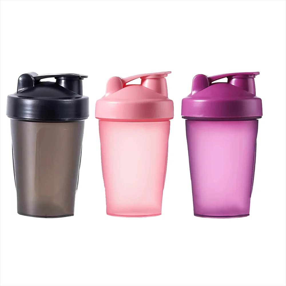 1pc Portable 400ml Protein Shake Bottle with Whisk Ball Sport Water Cups Powder Mixer Bottle Fitness Gym Shaker Outdoor