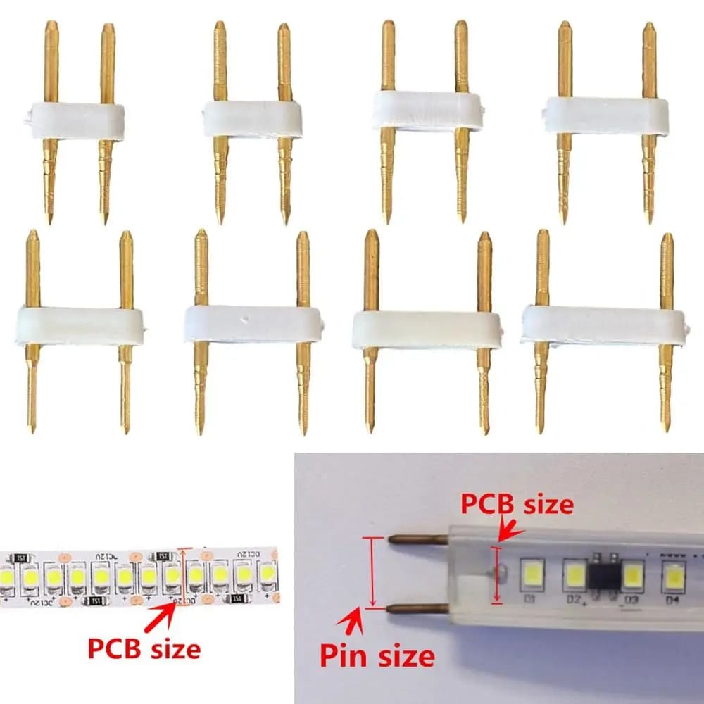5 pz oro connettore RGB rame 6mm 7mm 8mm 9mm 10mm 11mm 12mm 13.5mm connettori senza saldatura terminali connettore striscia LED
