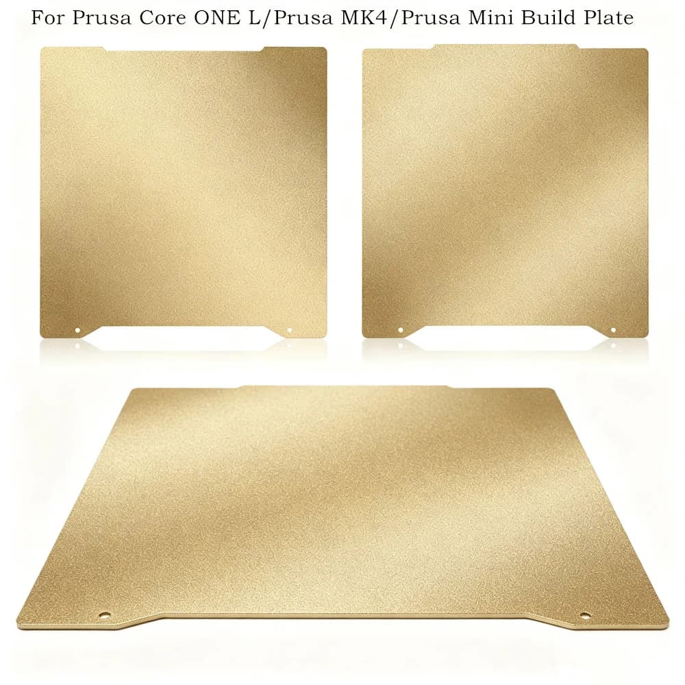 Double Sided Textured PEI Build Plate for Prusa Core ONE L /Prusa i3 MK3S MK4/Prusa Mini 3D Printer Flexible Spring Steel Sheet