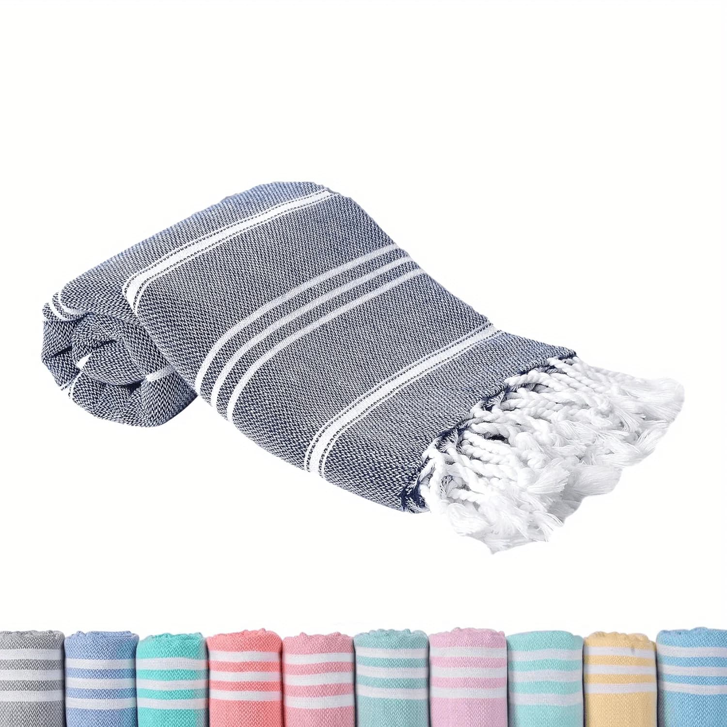 1Pc Turkish Beach Towel 90*180cm Oversized Sand Free Quick Dry Lightweight For Travel Swimming Gym Bathroom Seaside