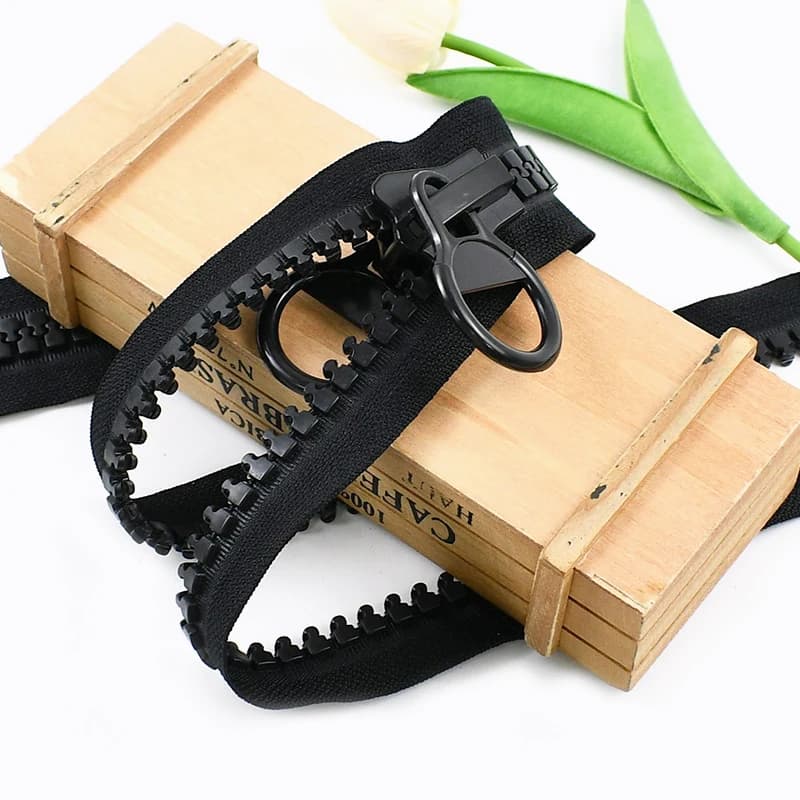 1 Pezzo 20 # Cerniere in resina da 60-300 cm con doppio cursore, cerniere oversize a fondo aperto per borse, giacche, cappotti, accessori fai da te per cucito e artigianato