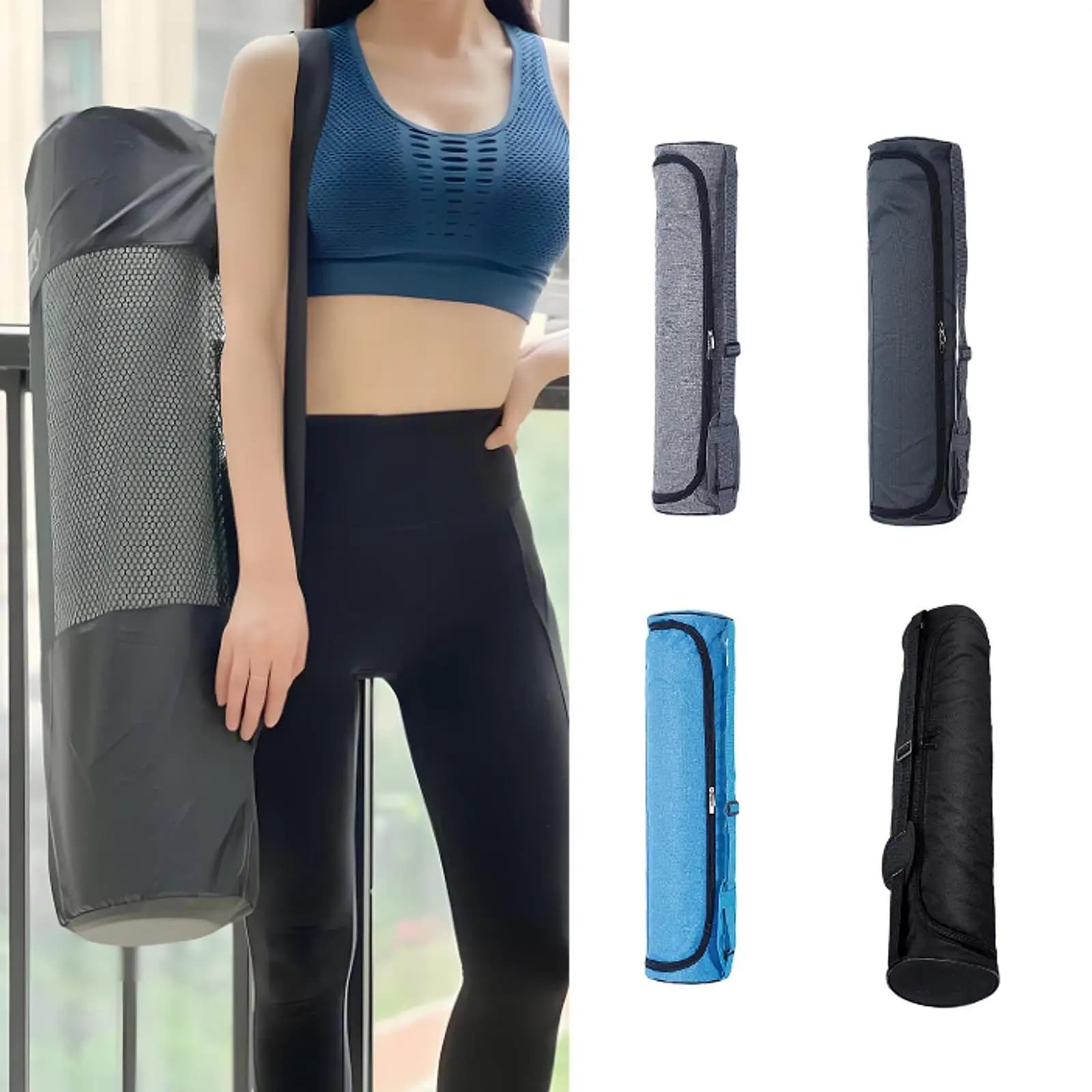 Borsa per tappetino da yoga Porta tappetino per esercizi facile da accedere per donna e uomo Custodia da trasporto