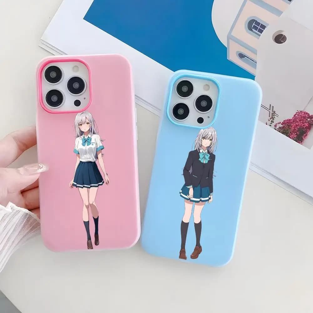 Custodia per telefono Iroduku Anime effetto gelatina 2 in 1 a doppio strato, custodia per telefono Dopamina, compatibile con iPhone 17/16/15/14/13/12