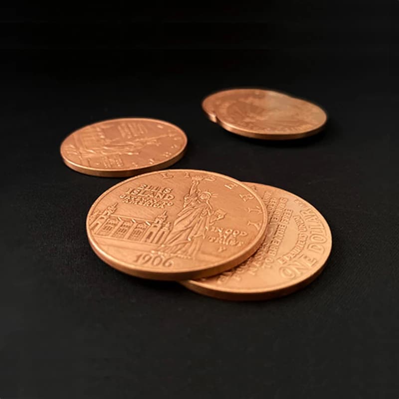 Moneta antica della Statua della Libertà (dimensione del dollaro Morgan) Moneta Trucchi magici Trucco Accessorio magico Illusione per il salto Morgan Copia