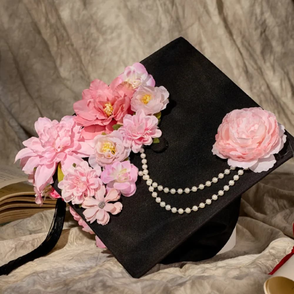 Cappello da Laurea Fai-da-Te con Frange, Cappello Accademico Regolabile per Bambini con Nappine