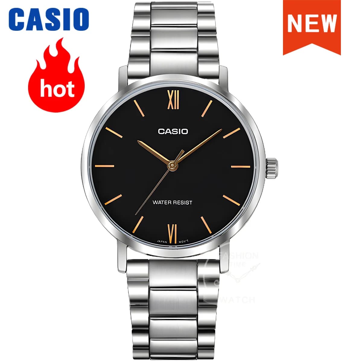 Men's Case Watch Simple Waterproof Quartz Watch Fashion Reloj Caseo Hombre MTP-VT01