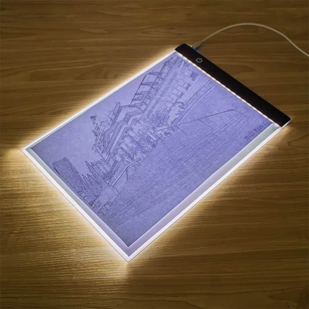 Tavoletta Luminosa LED A4 Ultra Sottile Portatile Alimentata USB Protezione Occhi Senza Sfarfallio per Artisti
