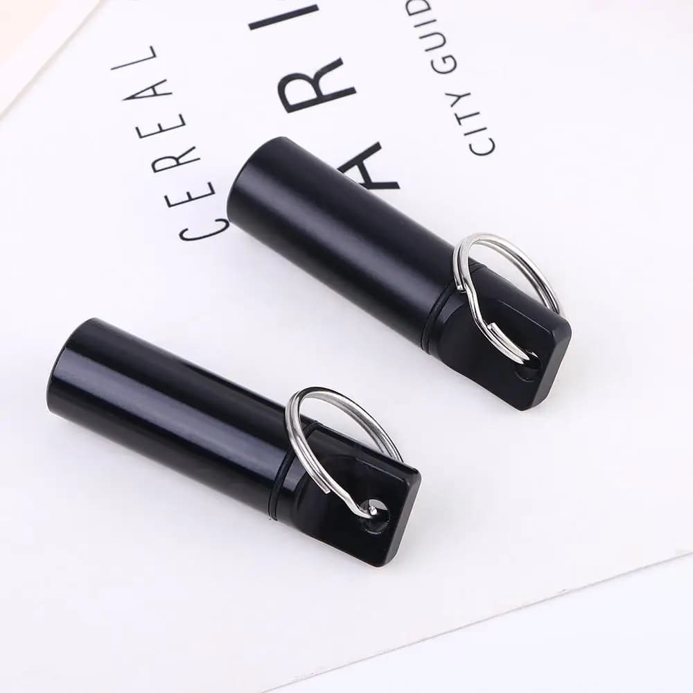Portable Aluminum Outdoor Earplugs Box Healthy Care Tablet Container Vitamin Pill Storage Box Keychain Pill Bottle Pill Case