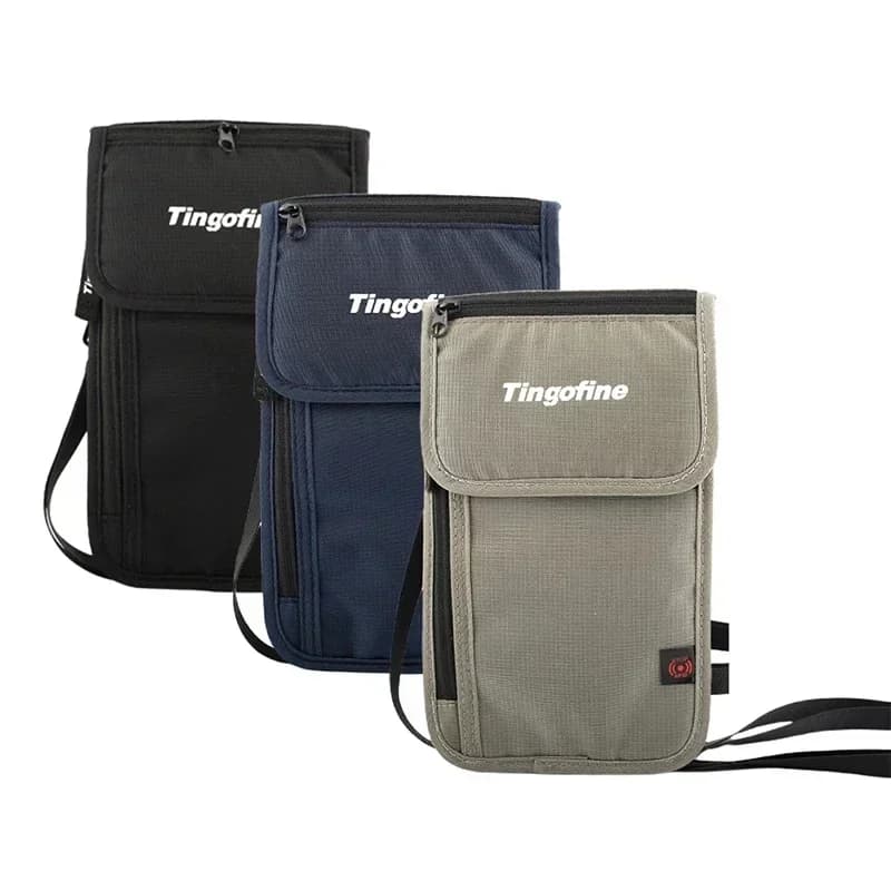 1Pc impermeabile Rfid Nylon Storage Bag viaggio documento carta passaporto borsa collo portafoglio soldi documento carta passaporto Pouch