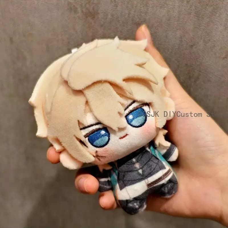 Peluche Anime Genshin Impact Varka 10CM, Mini Ciondolo Kawaii, Portachiavi Carino, Regalo di Natale