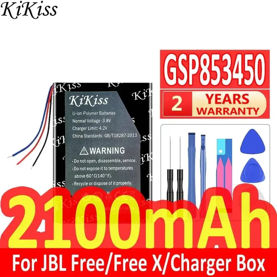 Reliable Power Supply 2100mAh GSP853450 For Jbl Free , Free X Tws True Wireless Earbuds Headphone Charging Case Battery