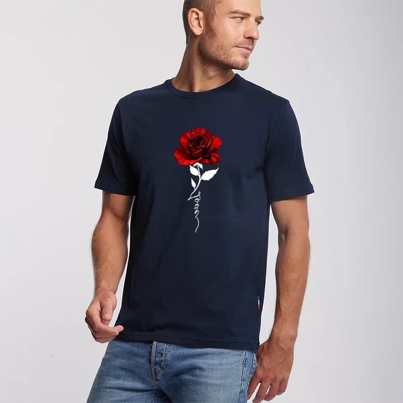 Casual Men's Graphic Short Sleeve Printed Fashion Cotton Round Neck T - Shirts Tops
