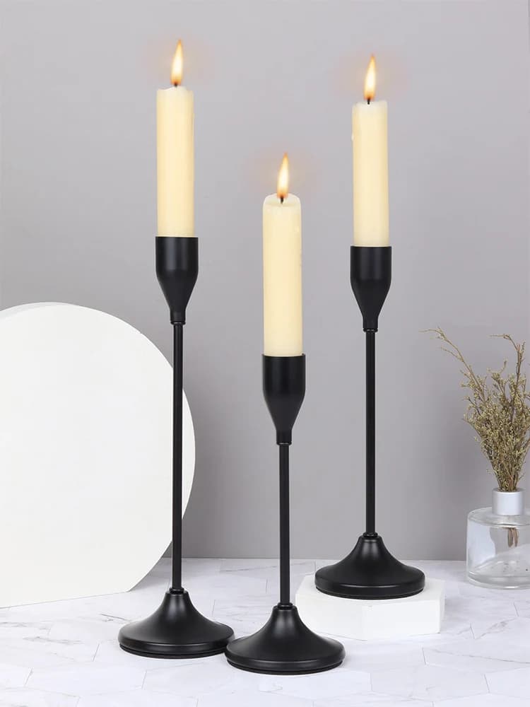3 pz/set portacandele in metallo in stile europeo candeliere moda matrimonio tavolo portacandele squisito candeliere natale Tabl