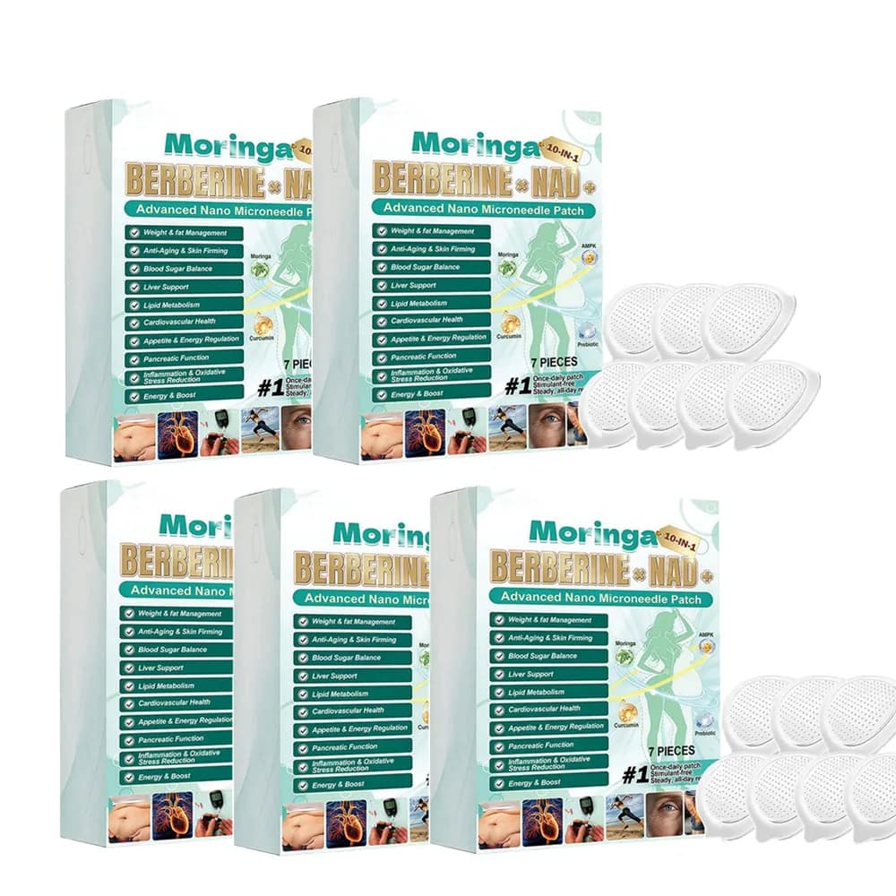 7 cerotti dimagranti con microaghi alla Moringa 10-in-1 – Gestione del peso, anti-invecchiamento, equilibrio della glicemia e supporto metabolico