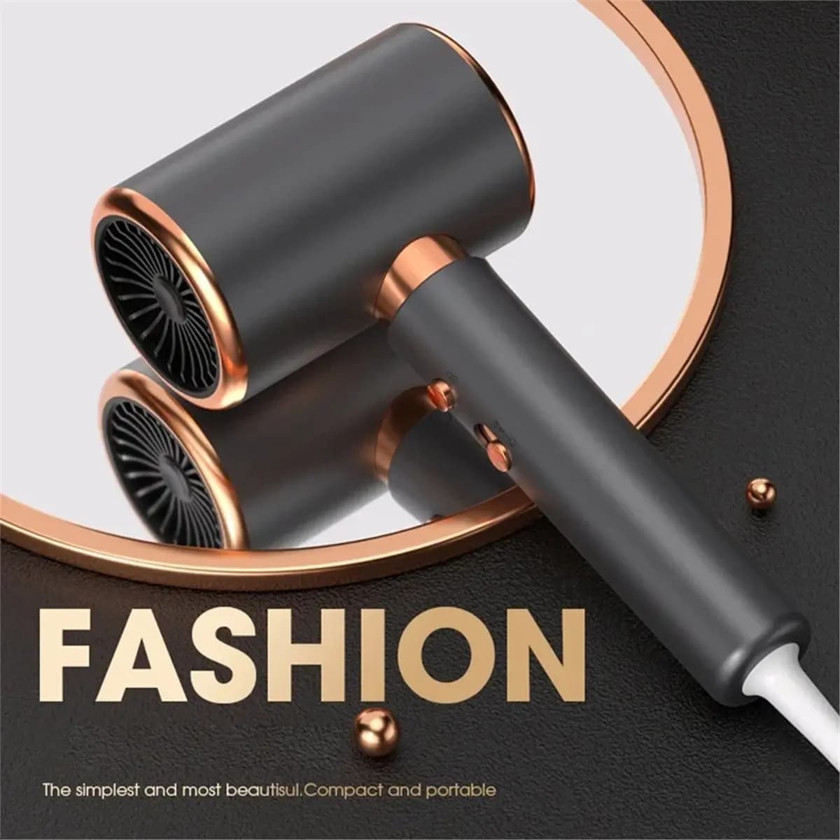 【Newest AT03】Salon Hair Dryer 2000W Professional Hot Cold Air Brush Negative Ionic Blow Dryer Strong 5th Gear Hair Dryer US Plug