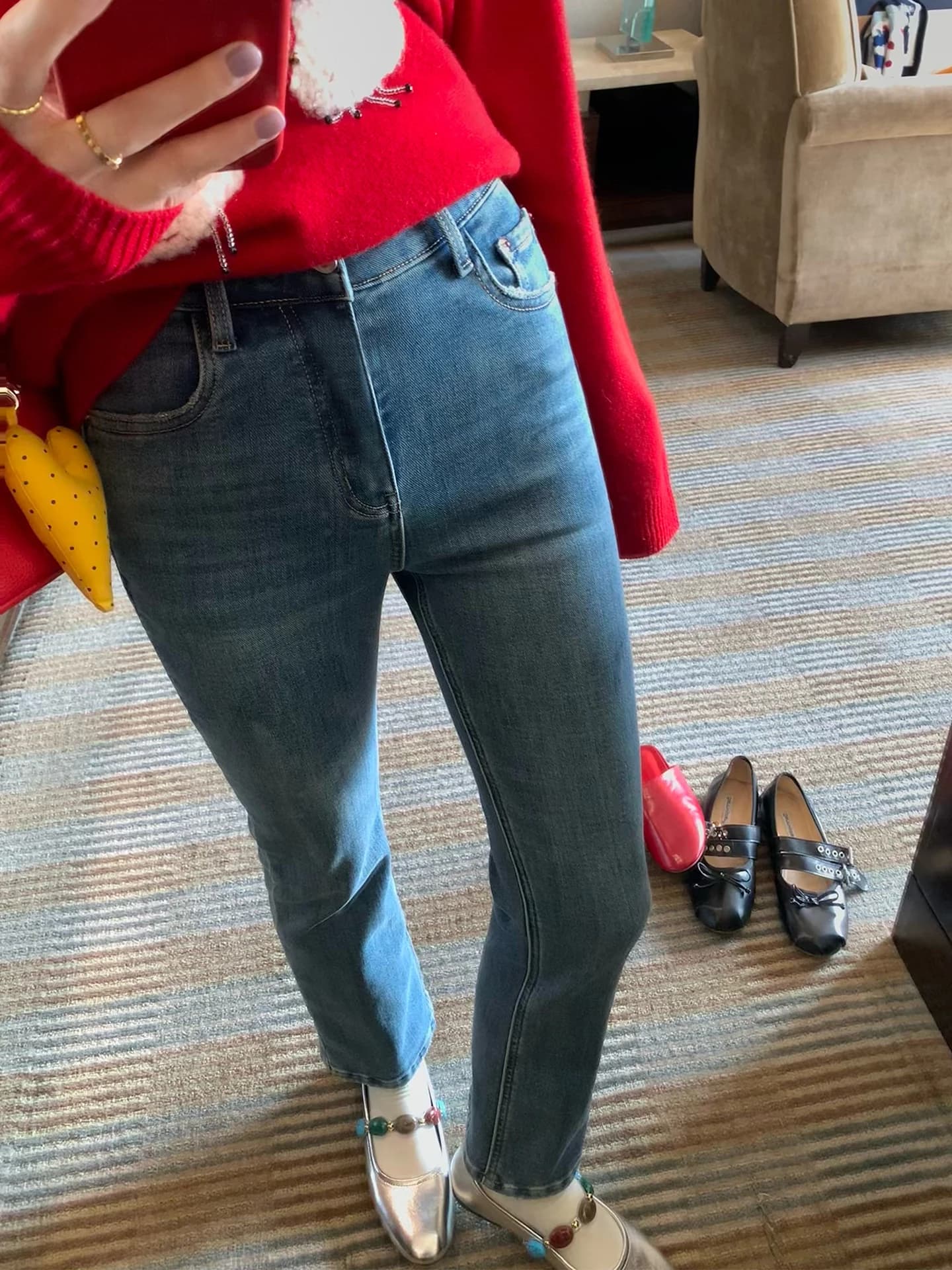 Jeans a Vita Alta Slim Fit da Donna, Pantaloni Casual alla Moda, Versatili in Denim Blu, Comodi e Termici