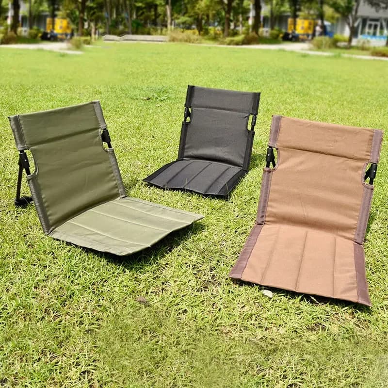 Sedia Pieghevole da Campeggio per Esterni, Giardino, Parco, Sedia Singola Relax con Schienale Imbottito, Sedia Pieghevole per Picnic, Campeggio, Spiaggia