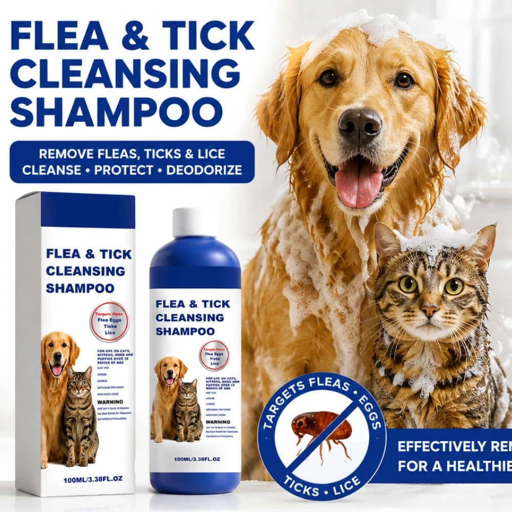 Mite Removal Shampoo For Cats Dogs Deep Cleansing Soothing Deodorize Flea Tick Lice Removal Pet Bath Shampoo Grooming Care