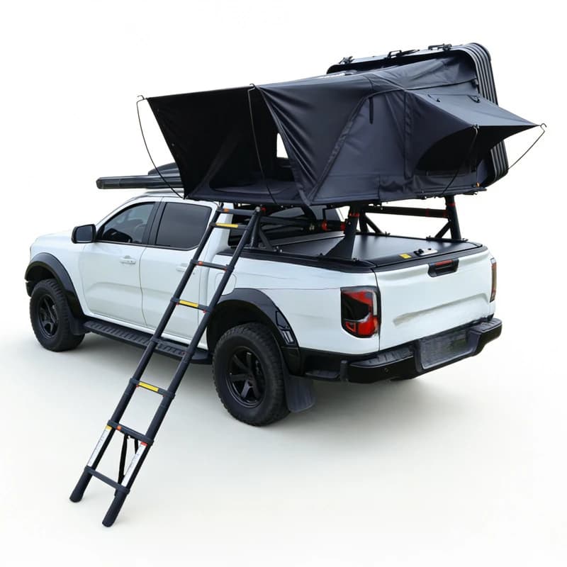 Aluminum Alloy Hydraulic Side Opening Rooftop Tent Four Seasons, Double Layer, Quick Setup, Waterproof, Self-Driving Camping