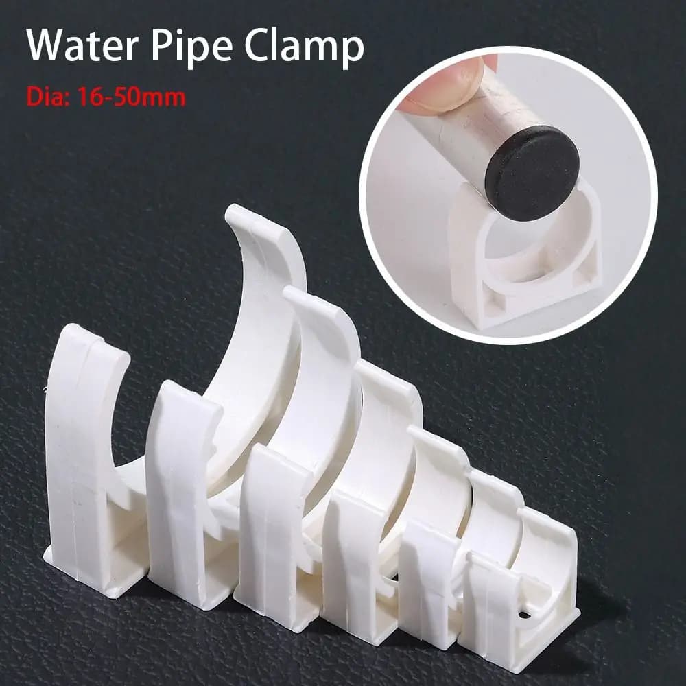 10 pcs 16/20/25/32/40/50mm PVC pipe clamp connector garden watering aquarium water supply adapter fixed fittings