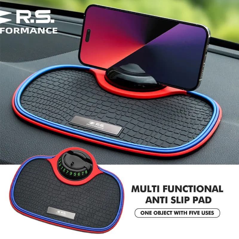 Car Anti-Skid Mat Dashboard Non-Slip Phone Pad Key Card Holder For Renault RS Kadjar Captur Clio Megane 2 3 4 RS Koleos Logan