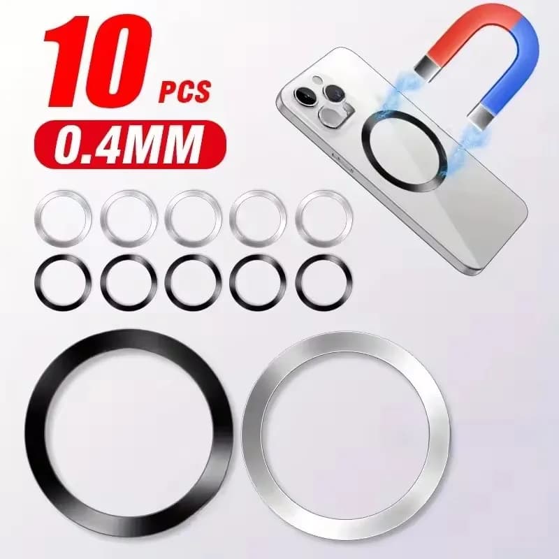 Universal Metal Rings Sticker for Magsafe Magnetic Wireless Charger for iPhone Samsung Xiaomi Car Phone Charger Plate Iron Sheet