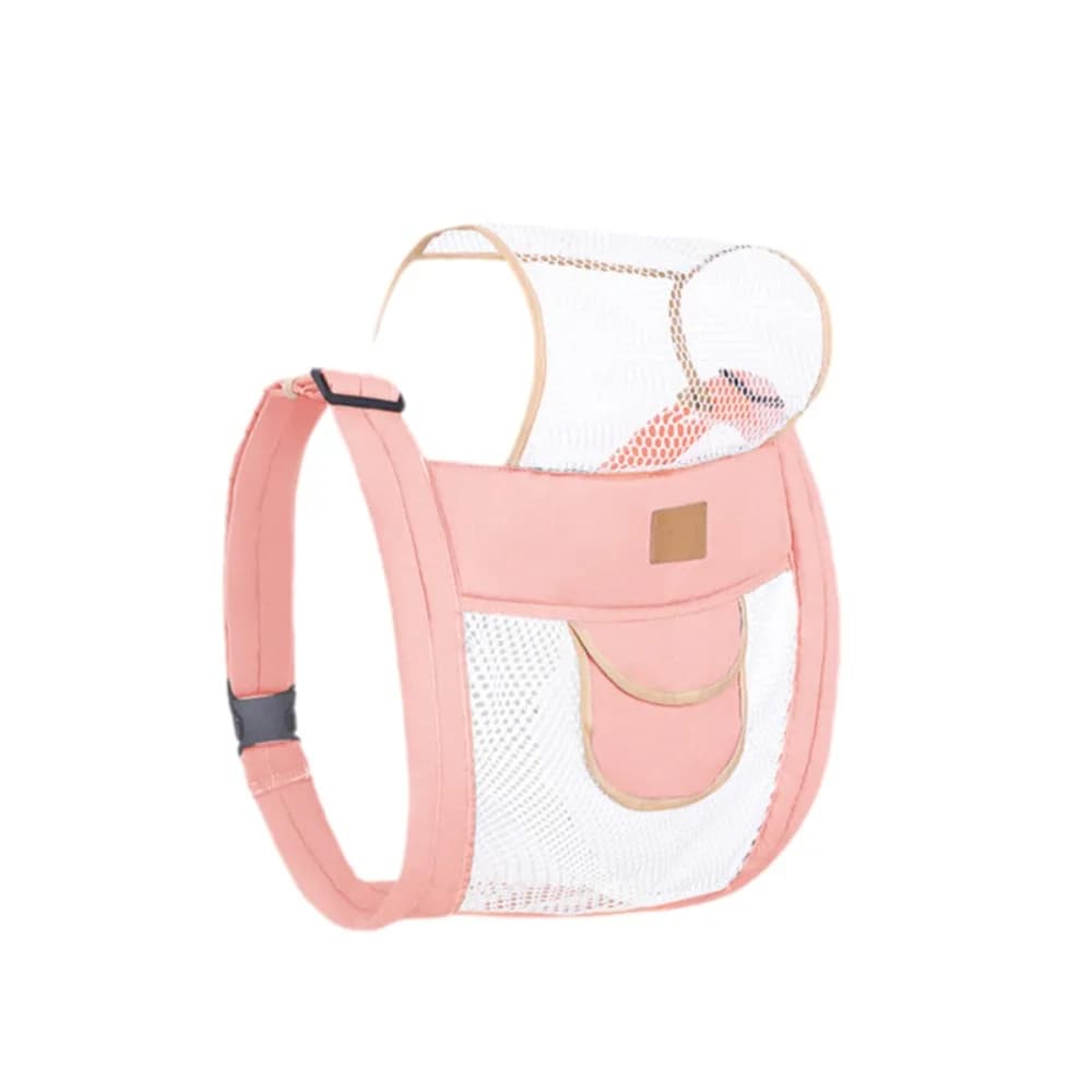 Marsupio ergonomico Supporto per la testa Cinghie incrociate in rete Avvolgente per imbracatura per neonato Borsa per trasporto per bambini traspirante su entrambi i lati all'aperto