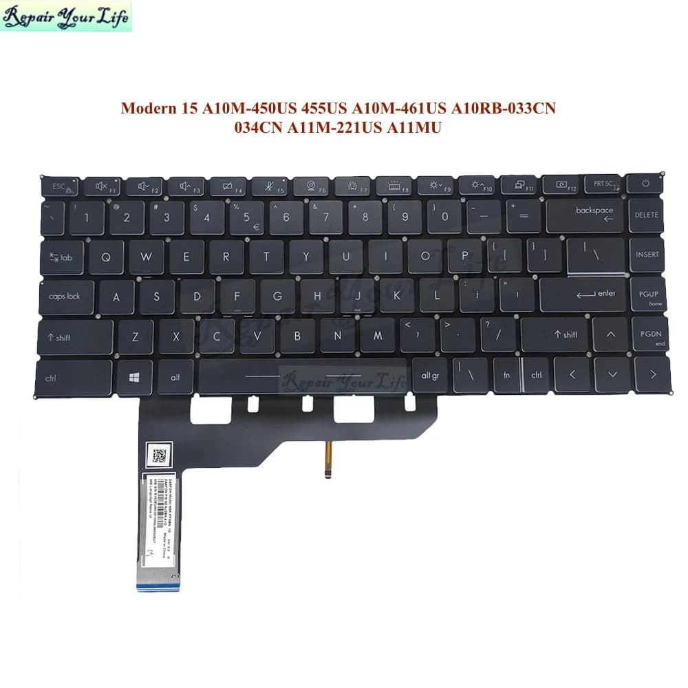 Arabo Russo US Tastiera Del Computer Portatile Retroilluminata Per MSI Creator Z16 MS-1571 Z16-A11U A11UE A11UET Summit B15 Summit B15 A11SBL MS-1552