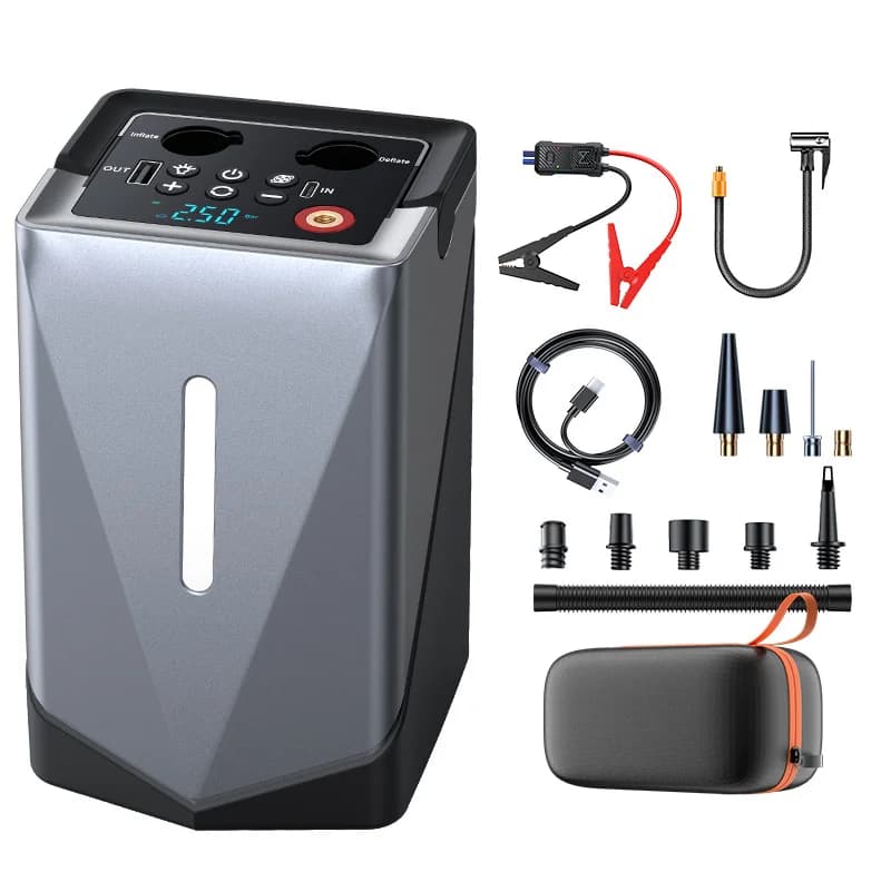 Car Starting Power Supply, Car Mounted Inflation Pump, Suction and Blowing Integrated Machine new 12V Multifunctional Power Bank
