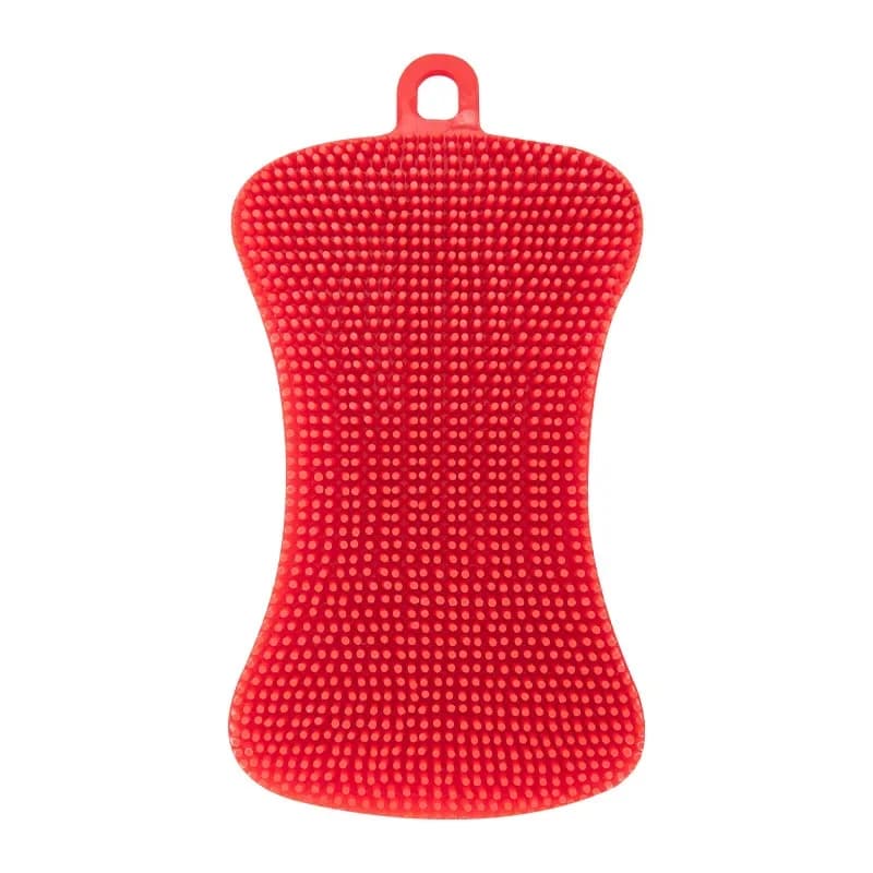 Spugna in silicone a 4 colori per piatti da cucina, in gomma riutilizzabile, per lavare i piatti, frutta, verdura, accessori per strumenti di pulizia