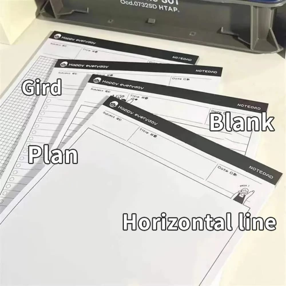 1PC B5 Carta per appunti adesiva Carta semplice e strappata Forniture per l'apprendimento Quaderno per appunti