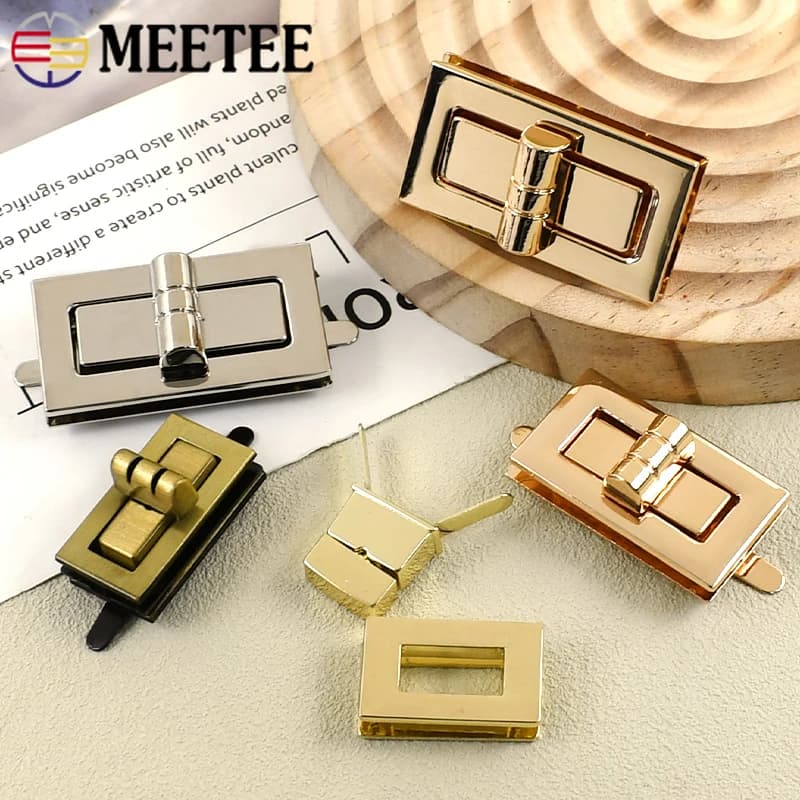 2/5 set fibbie in metallo borsa tasca twist turn lock fibbia borsa da donna portafoglio decorazione moschettone accessori hardware per borse
