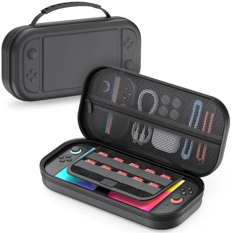 Custodia rigida da trasporto per Nintendo Switch 2 modello (2025) Custodia rigida portatile da trasporto Borsa da gioco da viaggio Contiene 10 cartucce di gioco
