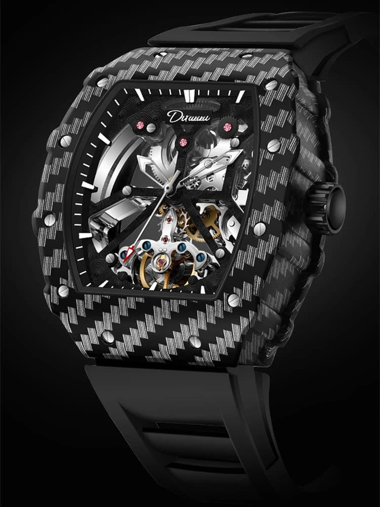 Top Brand Luxury Fashion Tourbillon Watch Man Luxury Skeleton Watches for Men orologio da polso orologio maschile nuovi regali Relogio Masculino