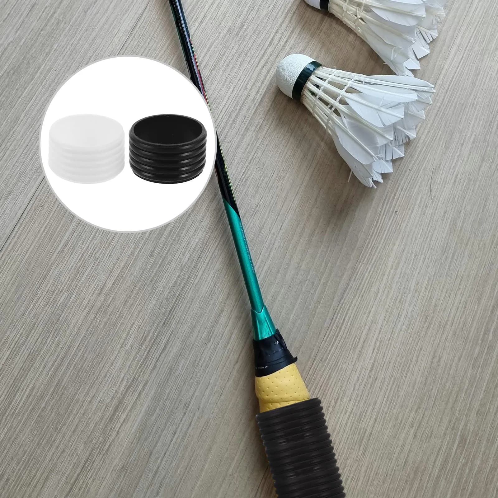 Set di 8 Fasce in Silicone per Impugnatura Racchetta da Tennis - Anelli Antiscivolo Assorbenti di Sudore e Vibrazioni per Badminton, Pickleball e Squash
